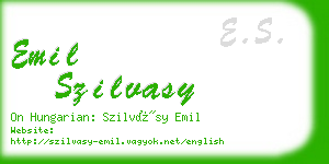 emil szilvasy business card